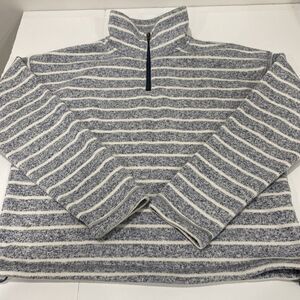 Thread & Supply size M indigo & white strip pullover sweatshirt casual top
